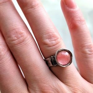 Silver statement size 7 ring